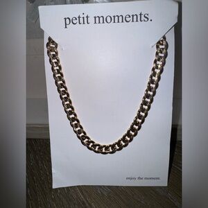 Petit Moments Gold Braided Fashion Necklace. NWT 20 inch